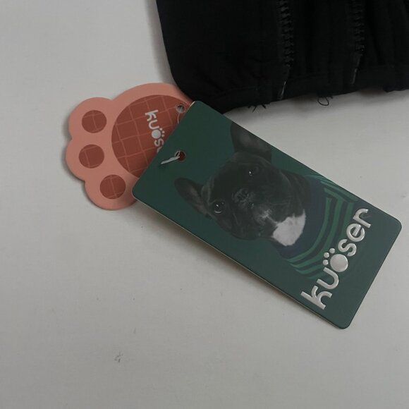 Dog Hoodie – Black with Red Stripe Sleeves - Picture 2 of 8